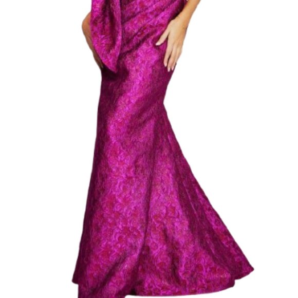 NWT Jovani 39114 Pleated Formal Gown Fuchsia Size 8 and 14 - Picture 2 of 6